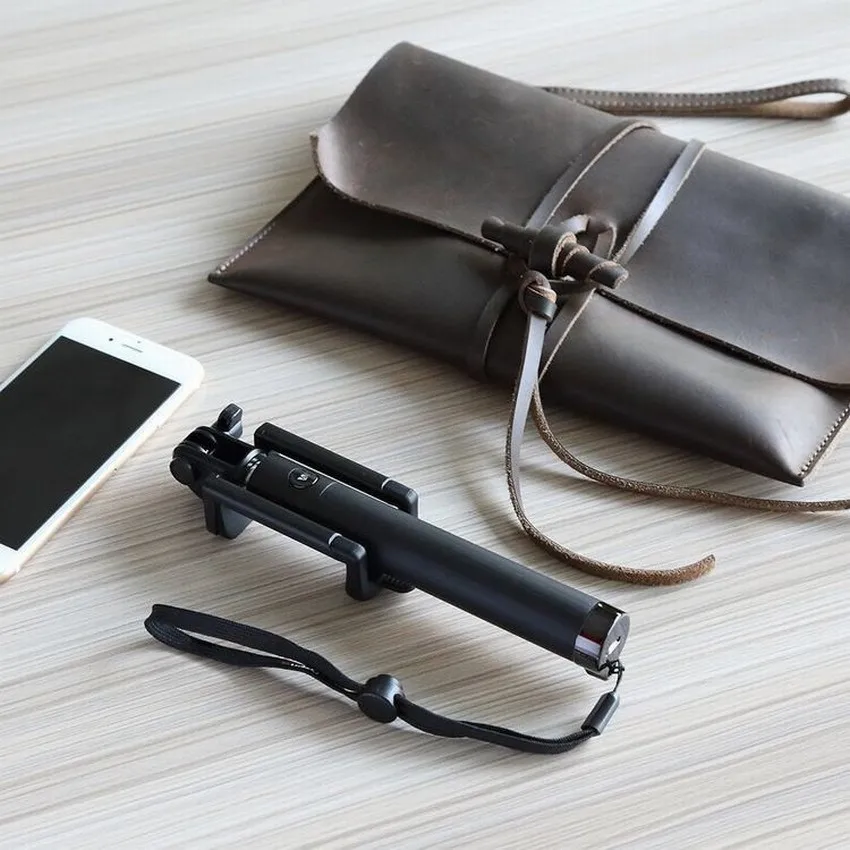 Portefeuille Selfie Stick Handheld Extended Monopod UNIVERSAL Stand for iPhone 6 S 6s Plus SE Galaxy S7 S6 Edge S8 Mobile Holder (2)