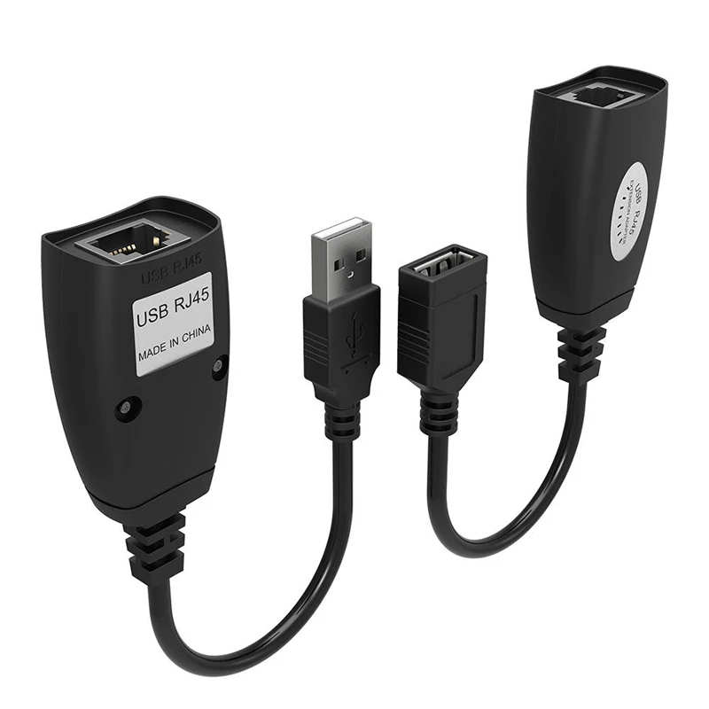2Pairs USB UTP Extender Adapter Over Single RJ45 Ethernet CAT5E 6 Cable Up to 150ft
2Pairs USB UTP Extender Adapter Over Single RJ45 Ethernet CAT5E 6 Cable Up to 150ft