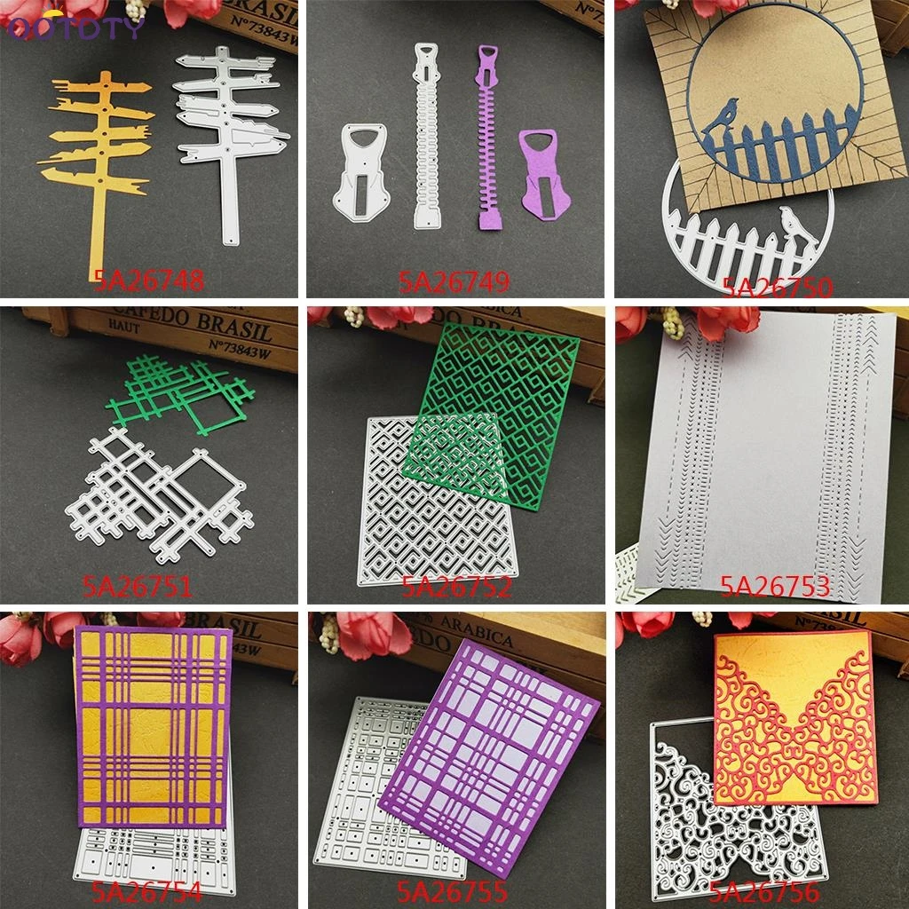 Signpost Zipper Flower Grid Texture Invitation Cutting Dies Stencil DIY Scrapbooking Photo Album Card Embossing Craft
Signpost Zipper Flower Grid Texture Invitation Cutting Dies Stencil DIY Scrapbooking Photo Album Card Embossing Craft