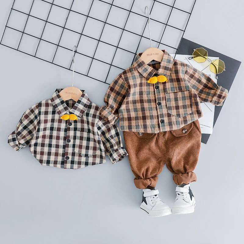 HYLKIDHUOSE 2019 Baby Boys Clothing Sets Children Clothes Suits Gentleman Style Plaid Shirt Pants Kids Toddler Infant Costume
HYLKIDHUOSE 2019 Baby Boys Clothing Sets Children Clothes Suits Gentleman Style Plaid Shirt Pants Kids Toddler Infant Costume