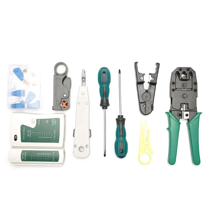 Rj45 Crimping Tool Kit For CAT5/CAT6 Lan Cable Tester Network Repair Tool Utp Cable Tester Plier Crimp Crimper Plug Clamp PC
Rj45 Crimping Tool Kit For CAT5/CAT6 Lan Cable Tester Network Repair Tool Utp Cable Tester Plier Crimp Crimper Plug Clamp PC