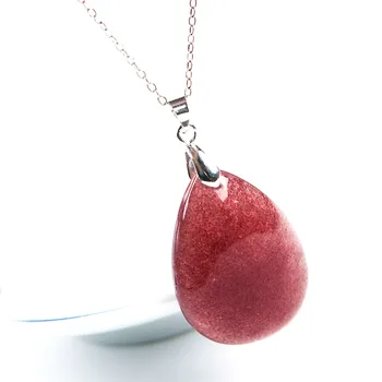 100% Natural Ice Strawberry Quartz Red Woman Crystal Water Drop Pendant 34x25x8mm Lady Gift Best Quality From Russia AAAAA
100% Natural Ice Strawberry Quartz Red Woman Crystal Water Drop Pendant 34x25x8mm Lady Gift Best Quality From Russia AAAAA