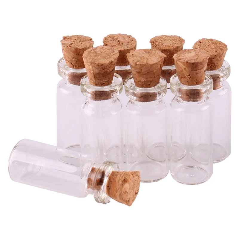 100pcs 10*24*5mm 0.8ml Mini Transparent Glass Bottles Tiny Jars Vials With Cork Stopper DIY Craft
100pcs 10*24*5mm 0.8ml Mini Transparent Glass Bottles Tiny Jars Vials With Cork Stopper DIY Craft