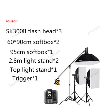 Godox SK300II Photographic lamp Three-lamp set Studio Flash Studio Photo Fill lamp built-in X1 system CD50 T03
Godox SK300II Photographic lamp Three-lamp set Studio Flash Studio Photo Fill lamp built-in X1 system CD50 T03