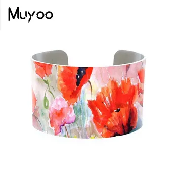 New Fashion Beautiful Flowers Bracelet Art Poppy Rose Photo Jewelry Adjustable Metal Printed Bangle Wonderful Gift For Women
New Fashion Beautiful Flowers Bracelet Art Poppy Rose Photo Jewelry Adjustable Metal Printed Bangle Wonderful Gift For Women