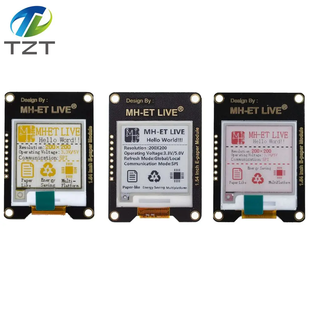 MH-ET LIVE 1.54 Inch Epaper Module E-paper E-Ink EInk Display Screen SPI Support Global/Part For Arduino STM raspberry pi ESP32
MH-ET LIVE 1.54 Inch Epaper Module E-paper E-Ink EInk Display Screen SPI Support Global/Part For Arduino STM raspberry pi ESP32