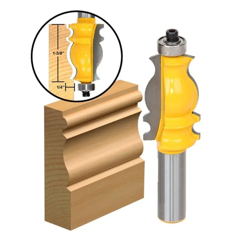 New Architectural Molding Router Bit 1/2" Shank Tenon Cutter for Woodworking Engraving Tools Kit qiang
New Architectural Molding Router Bit 1/2" Shank Tenon Cutter for Woodworking Engraving Tools Kit qiang
