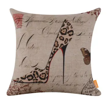 LINKWELL 45x45cm Women Fashion Retro Leopard High Heel and Butterfly Burlap Cushion Covers Throw Pillowcase for Armchair Seat
LINKWELL 45x45cm Women Fashion Retro Leopard High Heel and Butterfly Burlap Cushion Covers Throw Pillowcase for Armchair Seat