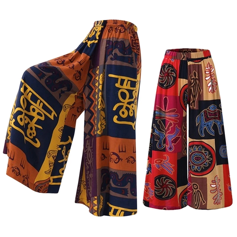 Casual Loose Print Wide Leg Pants Summer Holiday Elastic Waist Pants Slim Female Elasticated Trousers Mid Waist Wide Leg Pants
Casual Loose Print Wide Leg Pants Summer Holiday Elastic Waist Pants Slim Female Elasticated Trousers Mid Waist Wide Leg Pants