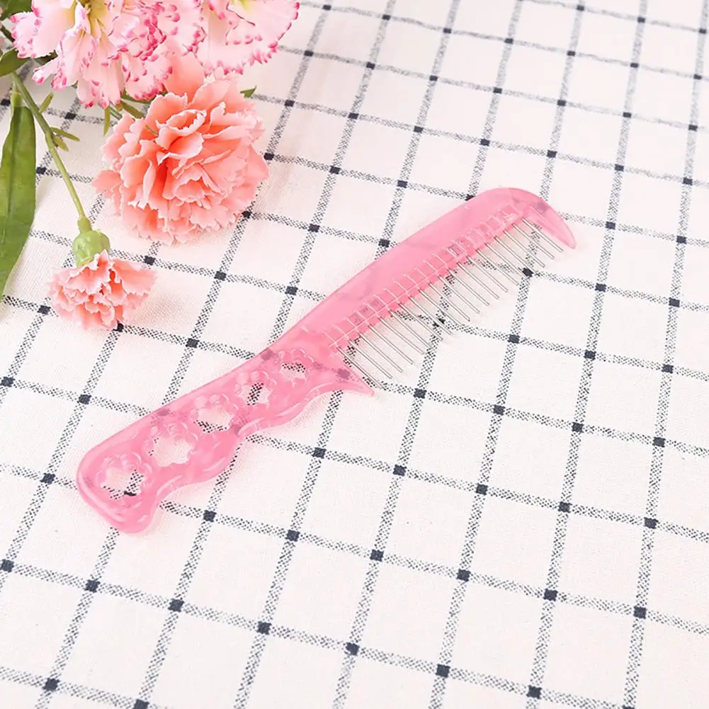 Portable Anti-Static Steel Teeth Plastic Wig Comb Headpiece Care Hair Brush Pink Color
Portable Anti-Static Steel Teeth Plastic Wig Comb Headpiece Care Hair Brush Pink Color