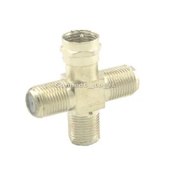 (5 pieces/lot) F male plug to 3 F type female jack Splliter 4 way connector adapter
(5 pieces/lot) F male plug to 3 F type female jack Splliter 4 way connector adapter