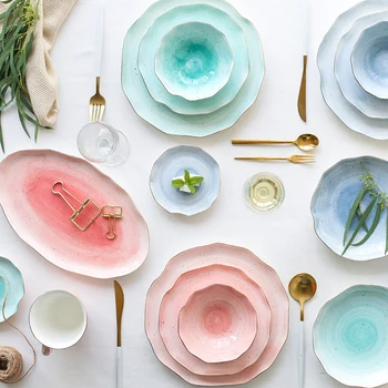 Ceramic Plate Gradual Change Dish Creative Tray Bandhnu Flat Dinner Breakfast Plate Food Fruit Round Plate Home Decoration 1pcs
Ceramic Plate Gradual Change Dish Creative Tray Bandhnu Flat Dinner Breakfast Plate Food Fruit Round Plate Home Decoration 1pcs