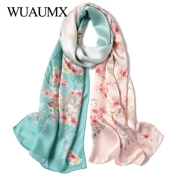 Wuaumx NEW Luxury Brand 100% Real Silk Scarf Women Chinese Style Print Ladies Pure Silk Scarves Autumn Winter Shawl Warp Foulard
Wuaumx NEW Luxury Brand 100% Real Silk Scarf Women Chinese Style Print Ladies Pure Silk Scarves Autumn Winter Shawl Warp Foulard