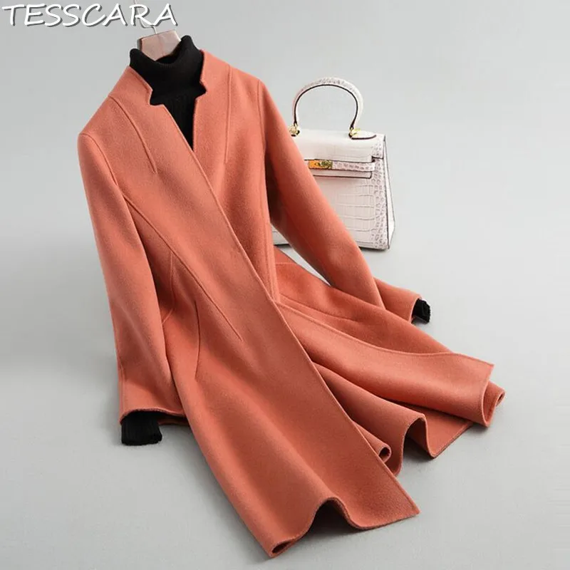 TESSCARA Women Autumn & Winter Wool Blend Basic Jacket Coat Female Warm Cashmere Jackets Long Overcoat Office Outerwear & Coats
TESSCARA Women Autumn & Winter Wool Blend Basic Jacket Coat Female Warm Cashmere Jackets Long Overcoat Office Outerwear & Coats
