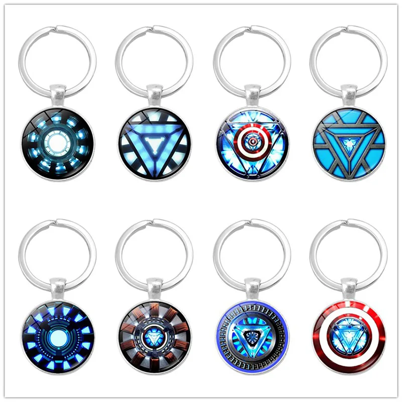 2019 New Hot Iron Man Arc Reactor Glass Pendant Keychain The Avengers 4 Tony Stark Super Heroes Jewelry Souvenirs Keychain Rings
2019 New Hot Iron Man Arc Reactor Glass Pendant Keychain The Avengers 4 Tony Stark Super Heroes Jewelry Souvenirs Keychain Rings
