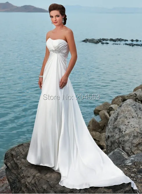 Free Shipping New Arrival Stapless A Line In Stock Wedding Dress With Beads Custom size/color
Free Shipping New Arrival Stapless A Line In Stock Wedding Dress With Beads Custom size/color