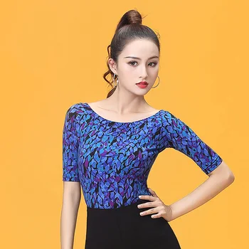 Modern Printing Latin Dance Tops For Women Round Neck Practice Clothes Cha Cha Samba Ballroom Dance Practice Wear Ladies DL3938
Modern Printing Latin Dance Tops For Women Round Neck Practice Clothes Cha Cha Samba Ballroom Dance Practice Wear Ladies DL3938