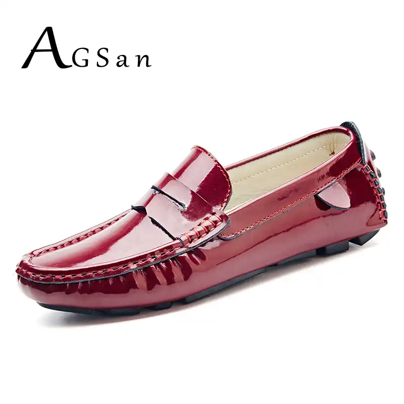 patent leather driving moccasins