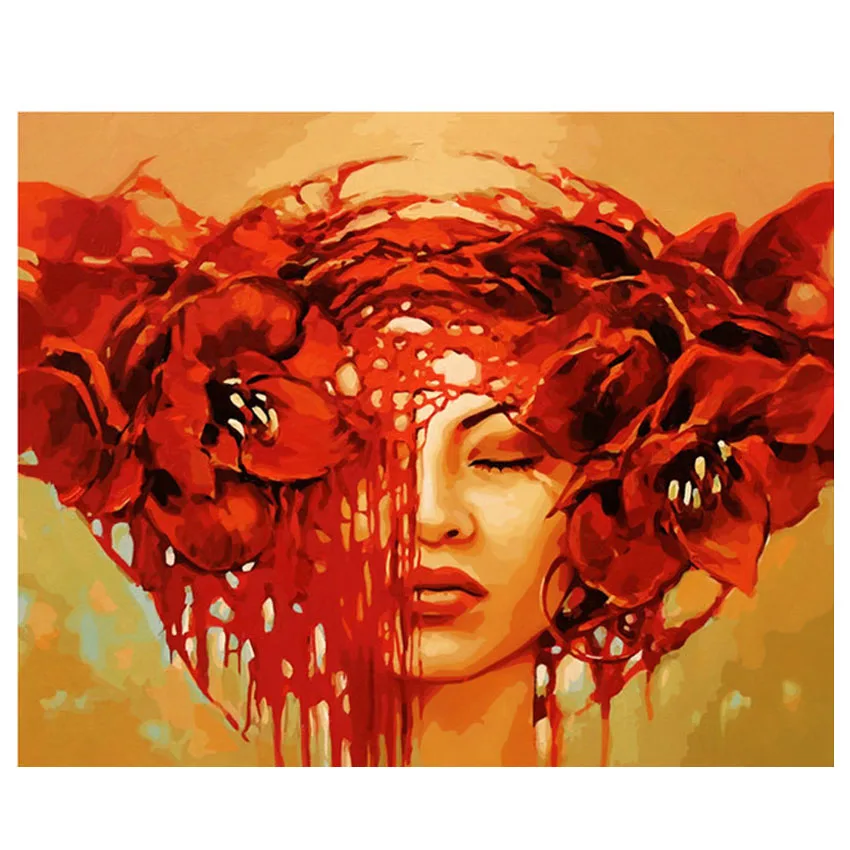 RIHE Red Flower Girl Diy Painting By Numbers Beauty Oil Painting On Canvas Hand Painted Cuadros Decoracion Acrylic Paint Art
RIHE Red Flower Girl Diy Painting By Numbers Beauty Oil Painting On Canvas Hand Painted Cuadros Decoracion Acrylic Paint Art