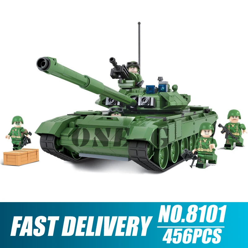 Building blocks 8101 Compatible with legoingly Military Battle Tank Russia T90A Marine Hero Winner figures toys for children
Building blocks 8101 Compatible with legoingly Military Battle Tank Russia T90A Marine Hero Winner figures toys for children