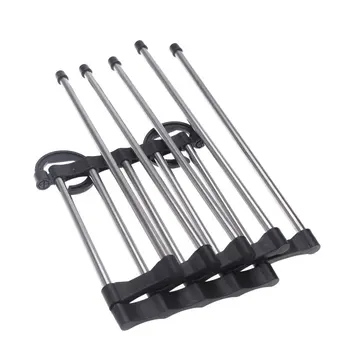 5 in 1 Portable Multifunctional Stainless Steel Pants Trousers Rack Closet Hanger Black & silver
5 in 1 Portable Multifunctional Stainless Steel Pants Trousers Rack Closet Hanger Black & silver