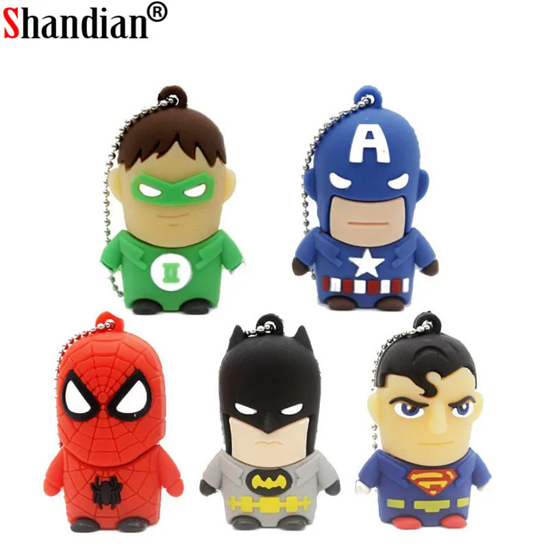 SHANDIAN Gift superhero avenger/Superman/Batman/Spider Man pendrive Usb 2.0 Usb flash drive 8GB 16GB 32GB 64GB cartoon pen drive
SHANDIAN Gift superhero avenger/Superman/Batman/Spider Man pendrive Usb 2.0 Usb flash drive 8GB 16GB 32GB 64GB cartoon pen drive