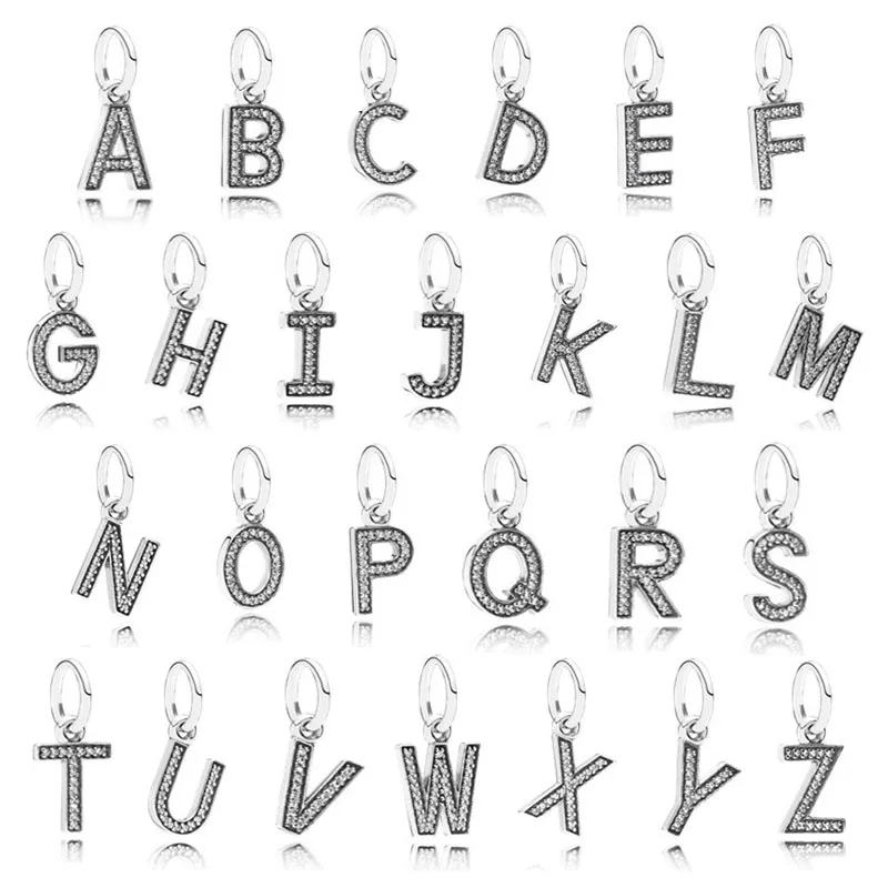 Authentic 925 Sterling Silver Pendant Bead Crystal Letters A-Z Charm Fit Original Pandora Bracelet Bangle Women DIY Jewelry Gift
Authentic 925 Sterling Silver Pendant Bead Crystal Letters A-Z Charm Fit Original Pandora Bracelet Bangle Women DIY Jewelry Gift