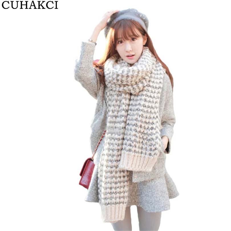 CUHAKCI Winter Women Scarf Mohair Warm Oversized Thick Gradient Scarves Shawls Knitting Wool Scarfs Lady White Black Shawls
CUHAKCI Winter Women Scarf Mohair Warm Oversized Thick Gradient Scarves Shawls Knitting Wool Scarfs Lady White Black Shawls