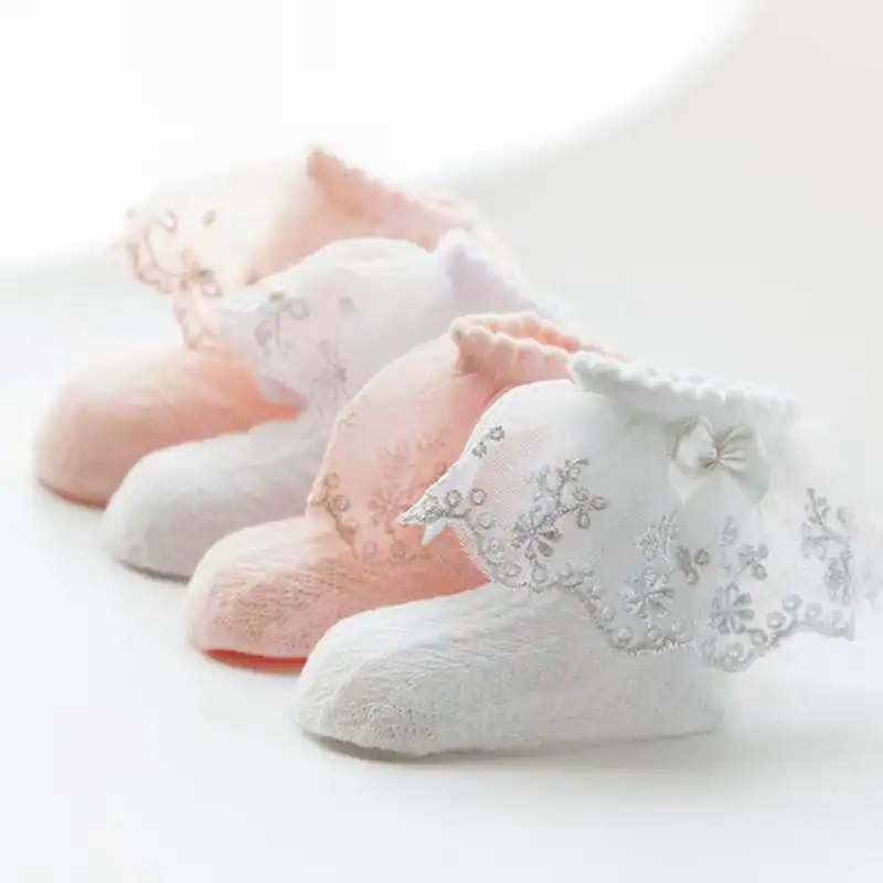 Summer Baby Girl Lace Socks Cotton Bow-knot Pearl Princess Mesh Baby Socks Children Ruffle Frilly Ankle Sock
Summer Baby Girl Lace Socks Cotton Bow-knot Pearl Princess Mesh Baby Socks Children Ruffle Frilly Ankle Sock