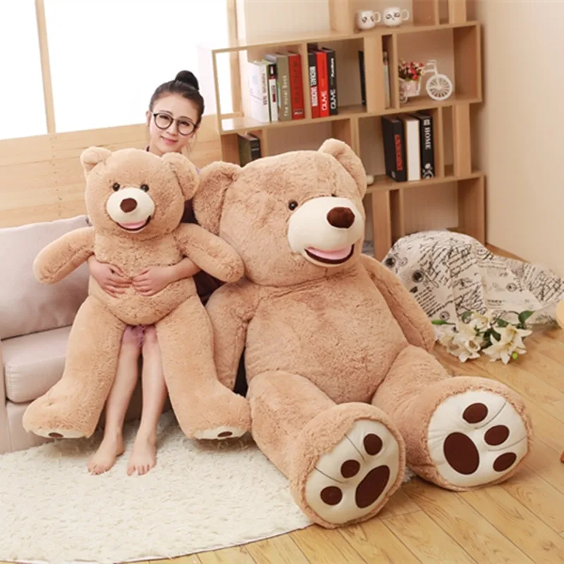 Hot 130cm American Giant Bear Plush Toys Big Size USA Teddy Bear Stuffed Animal Doll for Children Girls kids Cute Christmas Gift
Hot 130cm American Giant Bear Plush Toys Big Size USA Teddy Bear Stuffed Animal Doll for Children Girls kids Cute Christmas Gift