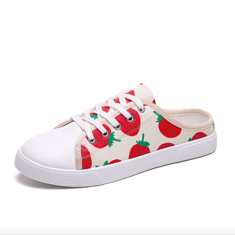 Women Sneakers 2019 Spring Casual Women Canvas Shoes Flats Platform Breathable Summer Half slipper Strawberry Print Women Shoes
Women Sneakers 2019 Spring Casual Women Canvas Shoes Flats Platform Breathable Summer Half slipper Strawberry Print Women Shoes
