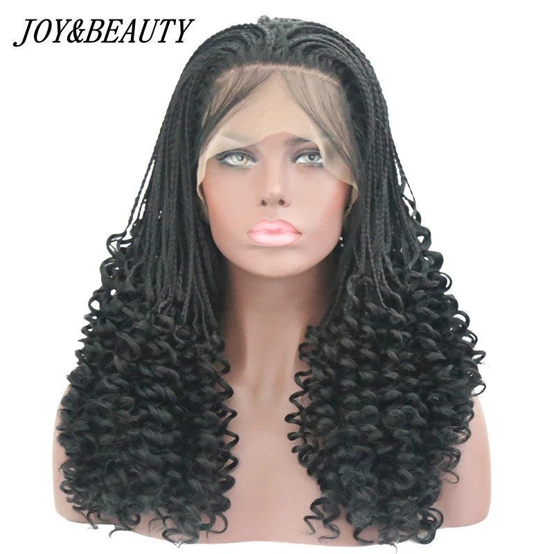 JOY&BEAUTY Black Handmade braids Long Curly Synthetic Lace Front Wig Glueless With Baby Hair High Temperature Fiber Women Wigs
JOY&BEAUTY Black Handmade braids Long Curly Synthetic Lace Front Wig Glueless With Baby Hair High Temperature Fiber Women Wigs