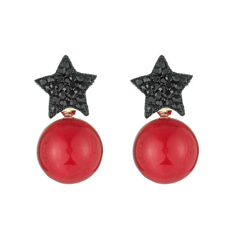 Kawaii Red Ball Round Drop Earrings for Women Girls Small Dangle Black Star Earrings Fashion Jewelry 2019 Handmade Ear Bijoux
Kawaii Red Ball Round Drop Earrings for Women Girls Small Dangle Black Star Earrings Fashion Jewelry 2019 Handmade Ear Bijoux