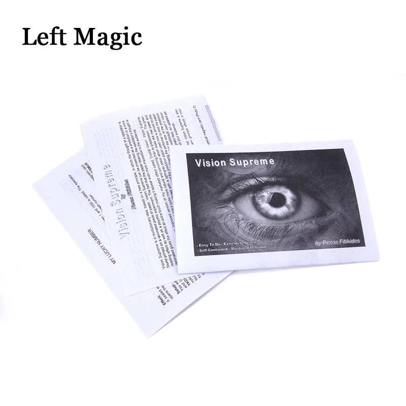 Vision Super By Pieras Fitikides (Close Up Magic Version) - Mentalism Magic Trick Illusions Stage Magic Props Fun Accessories
Vision Super By Pieras Fitikides (Close Up Magic Version) - Mentalism Magic Trick Illusions Stage Magic Props Fun Accessories