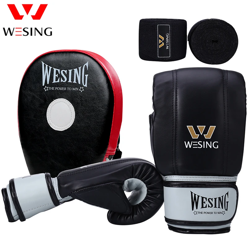 Wesing Boxing Gloves Punching Mitt Pads Bandages Protective Sets Training Fitness Focus Mitts
Wesing Boxing Gloves Punching Mitt Pads Bandages Protective Sets Training Fitness Focus Mitts
