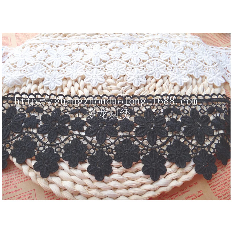 #15Yards/Lot, High-Quality Water-Soluble Lace Trim, DIY Clothing Accessories White/Black Embroidery Lace Fabric,Free Shipping!
#15Yards/Lot, High-Quality Water-Soluble Lace Trim, DIY Clothing Accessories White/Black Embroidery Lace Fabric,Free Shipping!