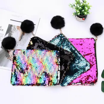 Travel cosmetic bag female portable sequins toiletry bag zipper storage make up bag clutch
Travel cosmetic bag female portable sequins toiletry bag zipper storage make up bag clutch