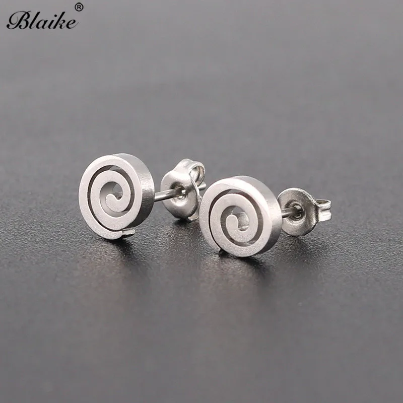 Blaike Gold/Silver/Black Spiral Ripple Stud Earrings for Women Vintage Punk Halloween Gift 316L Stainless Steel Bohemian Earring
Blaike Gold/Silver/Black Spiral Ripple Stud Earrings for Women Vintage Punk Halloween Gift 316L Stainless Steel Bohemian Earring