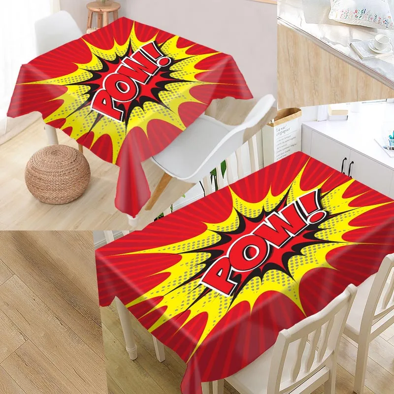 Custom Comic Pop Art Table Cloth Oxford Print Rectangular Waterproof Oilproof Table Cover Square Wedding Tablecloth
Custom Comic Pop Art Table Cloth Oxford Print Rectangular Waterproof Oilproof Table Cover Square Wedding Tablecloth