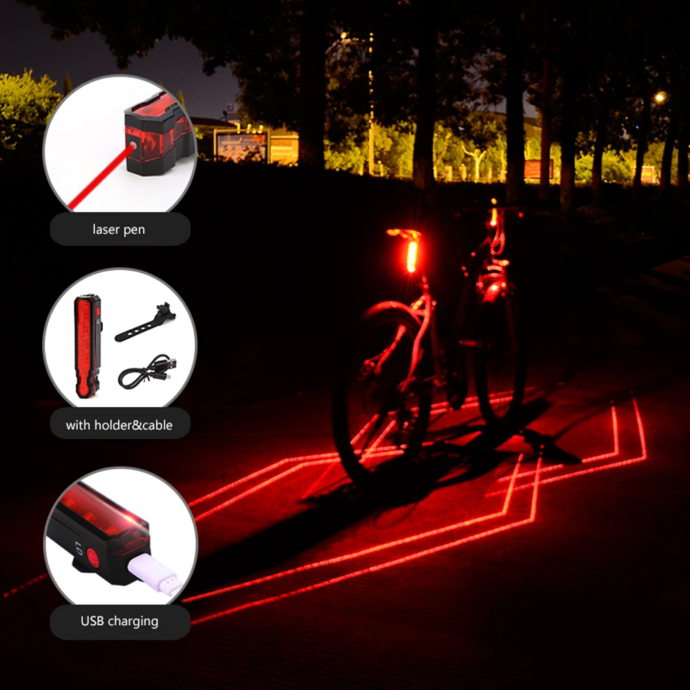 LEADBIKE Bicycle Laser Tail Light LED Safety Warning Laser Night Tail Light USB Rechargeable Bicycle Riding Rear Light Lamp
LEADBIKE Bicycle Laser Tail Light LED Safety Warning Laser Night Tail Light USB Rechargeable Bicycle Riding Rear Light Lamp