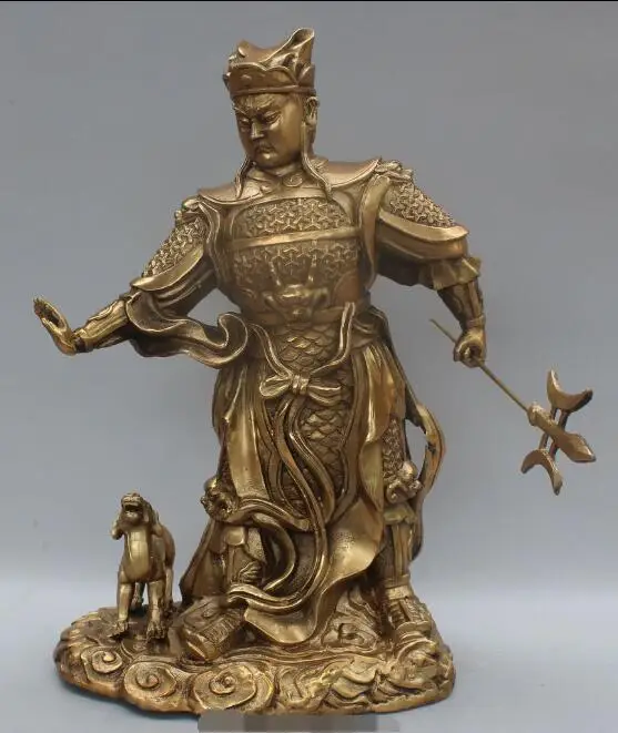 S5207 16" Chinese Bronze Myth Dog Three Eyes Yang Jian god Erlang Warrior Statue
S5207 16" Chinese Bronze Myth Dog Three Eyes Yang Jian god Erlang Warrior Statue