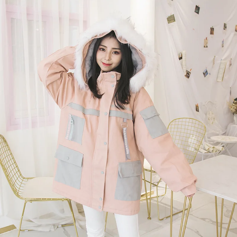 Fur Collar Women Thick Warm Long Parkas Outwear Polar Bear Embroidery White Patch Female Winter Jackets Design
Fur Collar Women Thick Warm Long Parkas Outwear Polar Bear Embroidery White Patch Female Winter Jackets Design