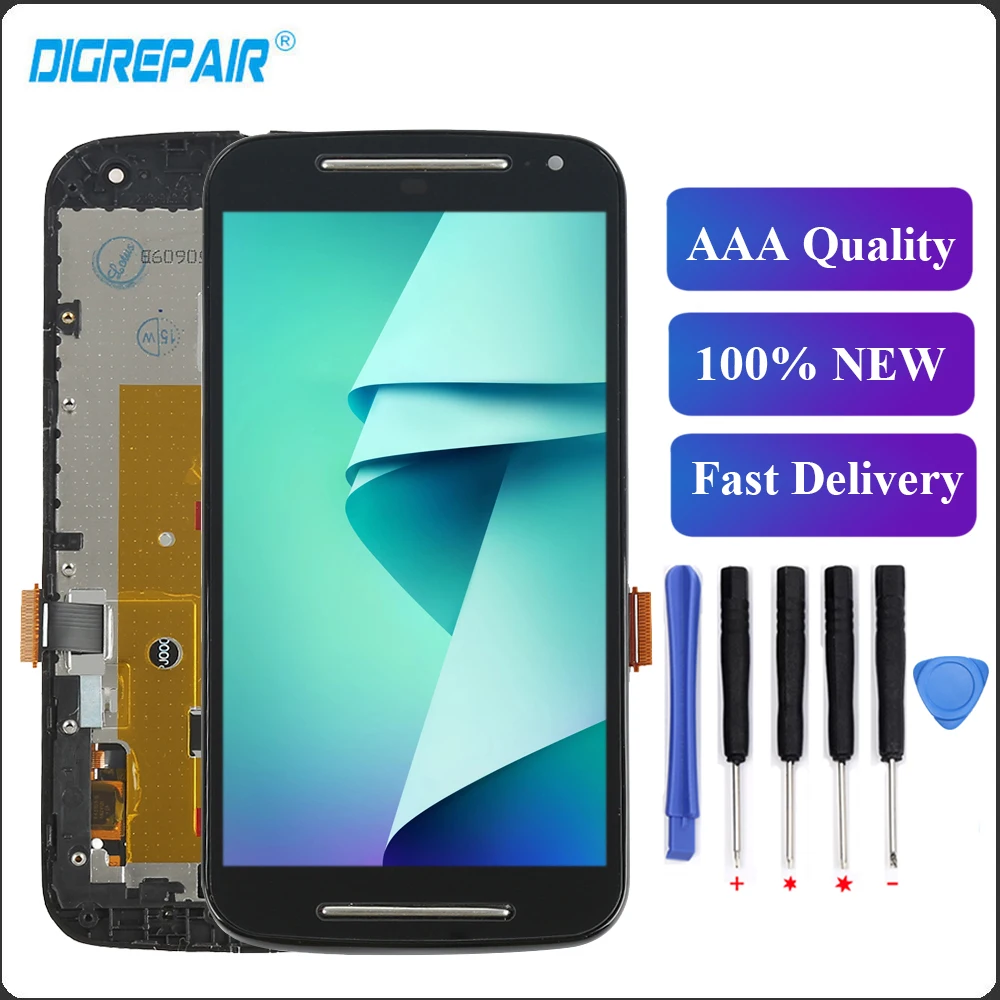 Black For Motorola MOTO G2 XT1063 XT1064 XT1068 XT1069 LCD Display Touch Screen Digitizer with Bezel Frame Assembly Replacements
Black For Motorola MOTO G2 XT1063 XT1064 XT1068 XT1069 LCD Display Touch Screen Digitizer with Bezel Frame Assembly Replacements