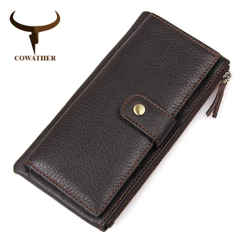 COWATHER New First Layer Of Real Leather Men's Oil Wax Retro High-Capacity Multi-Card Bit Long Wallet Clutch Men Genuine
COWATHER New First Layer Of Real Leather Men's Oil Wax Retro High-Capacity Multi-Card Bit Long Wallet Clutch Men Genuine