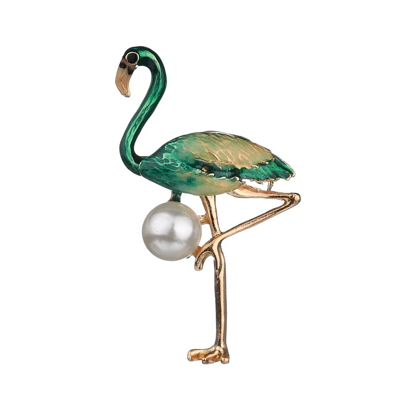 Ajojewel Fashion New Enamel Pink/Green/Blue Flamingo Brooches Shinning White Simulated Pearl Bird Scarf Pins for Women
Ajojewel Fashion New Enamel Pink/Green/Blue Flamingo Brooches Shinning White Simulated Pearl Bird Scarf Pins for Women