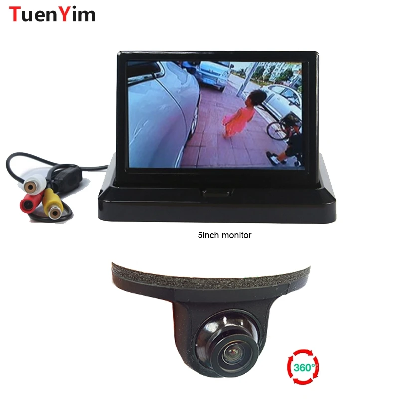 Mini CCD 360 Degree Car Rear View Camera Front Side View Backup Camera with 5inch LCD Foldable Monitor Easy to Use Parking kit
Mini CCD 360 Degree Car Rear View Camera Front Side View Backup Camera with 5inch LCD Foldable Monitor Easy to Use Parking kit