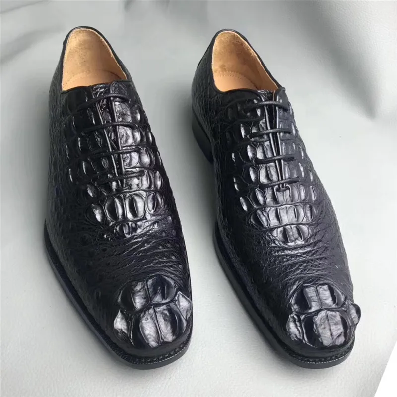 Luxury Authentic Crocodile Head Skin Men's Black Business Dress Shoes Genuine Real Alligator Leather Handmade Male Lace-up Shoes
Luxury Authentic Crocodile Head Skin Men's Black Business Dress Shoes Genuine Real Alligator Leather Handmade Male Lace-up Shoes
