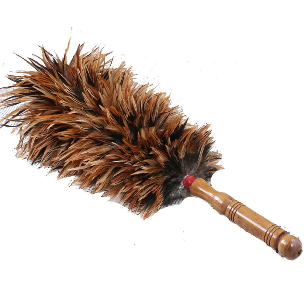 56cm Chicken Feather Dusters Natural Color Household Dust Removal Duster Dust House Cleaning Brush Dusters Aliexpress