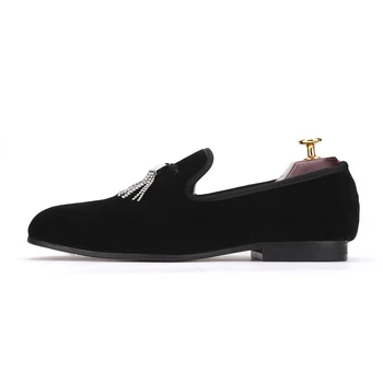 Crystal Tassel Men Velvet Loafers Smoking Slipper Wedding and Party shoes mens dress shoes
Crystal Tassel Men Velvet Loafers Smoking Slipper Wedding and Party shoes mens dress shoes