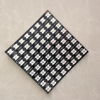 5V 8*8Pixels WS2812B led pixel panel light; DC5V input, black pcb; ws2812b 4pins chip;digital full color
5V 8*8Pixels WS2812B led pixel panel light; DC5V input, black pcb; ws2812b 4pins chip;digital full color